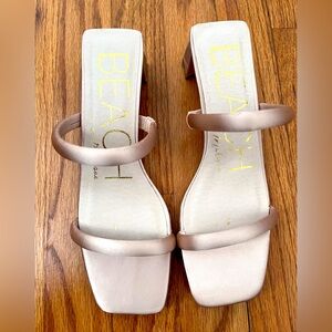 NWOT Matisse Cream Strap Heel Sandals